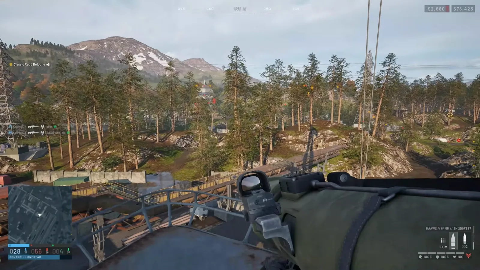 MAAWS gunner holding an overwatch position above a valley road in WARDOGS waiting for enemy armor to push into the kill zone