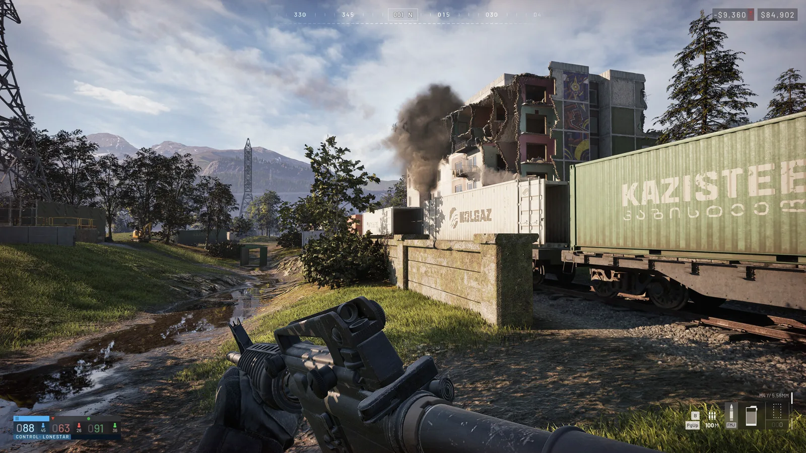WARDOGS large control-zone battle around a freight train after a clean launch into a full server