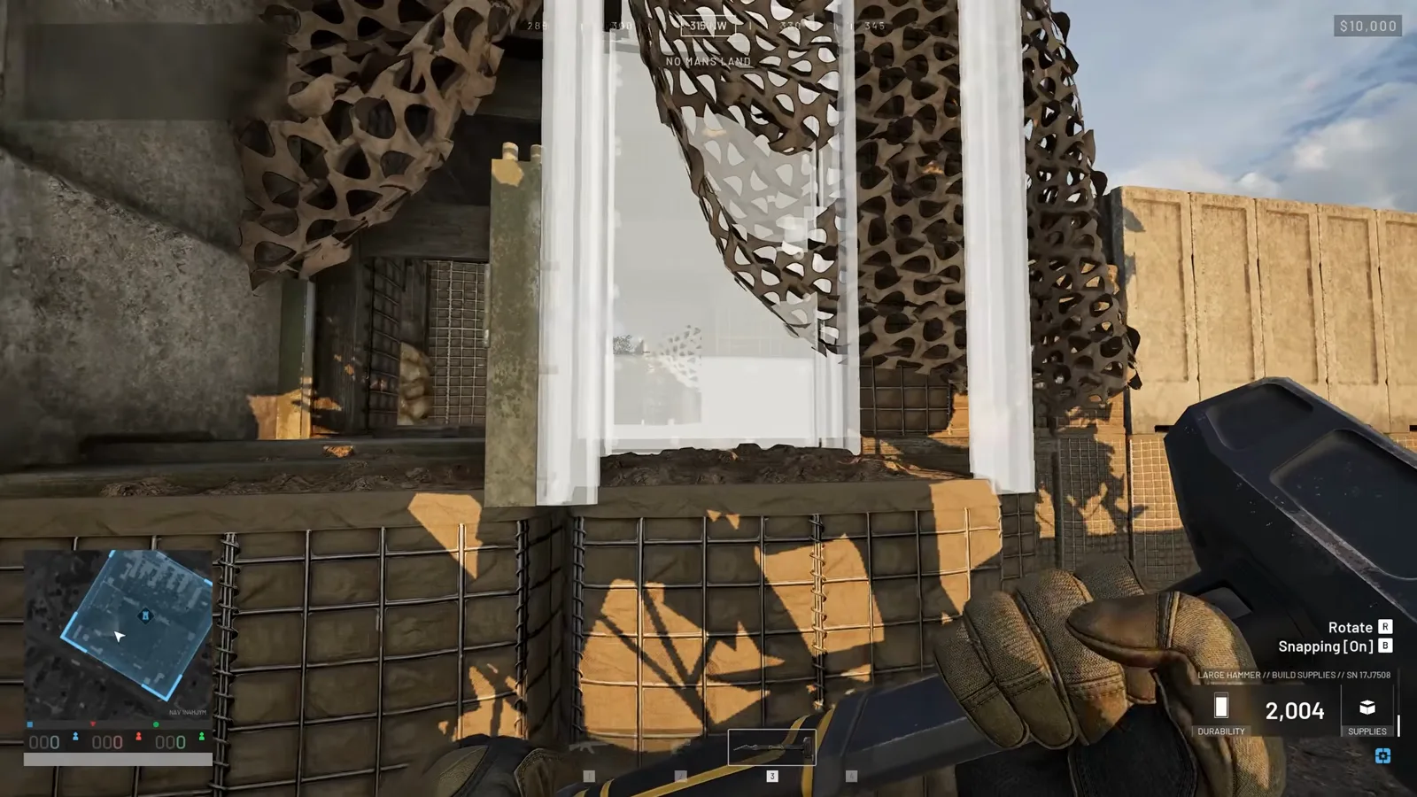 Defensive entrance kill box in WARDOGS showing open floorboard slats where defenders can shoot through the ceiling